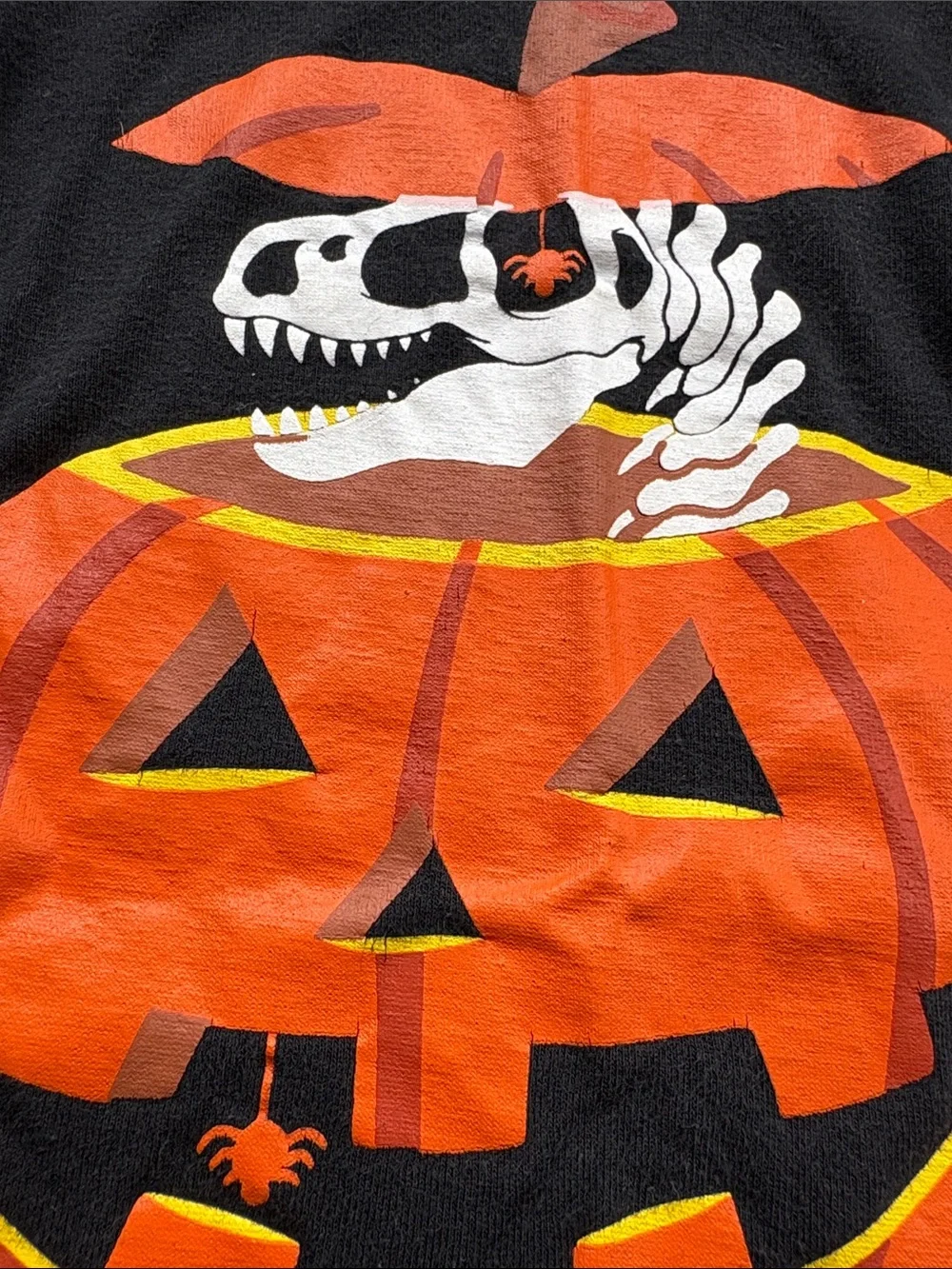 Dino skeleton pumpkin Halloween pajamas